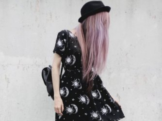 vestido com chapeu