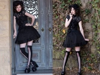 vestido com detalhes