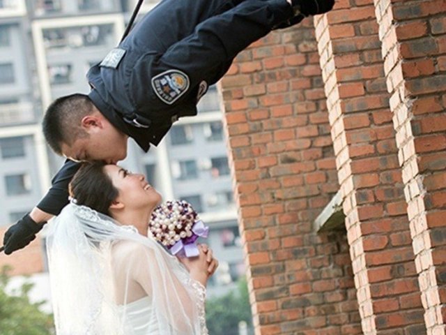 Você não vai acreditar em como este casal tirou as fotos do casamento!