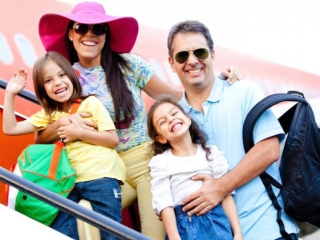 Com a sua família
