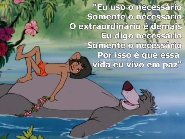 Parabéns! Você usa apenas o necessário para viver