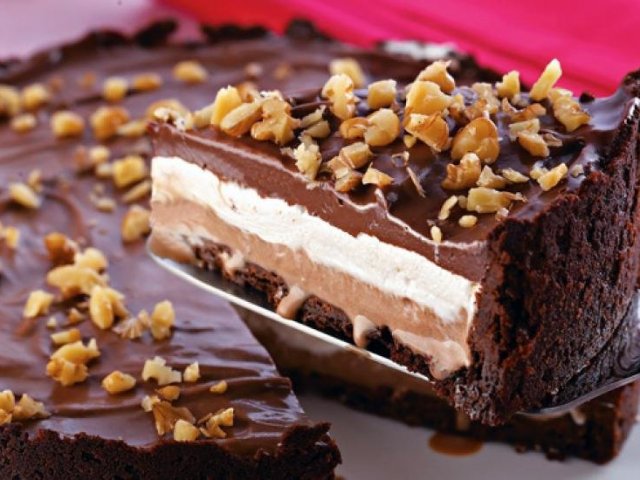 Uma torta de sorvete.