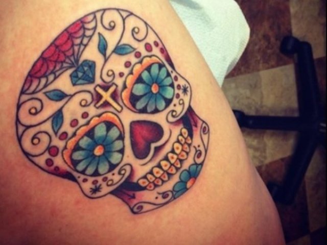 Tattoo de Caveira Mexicana